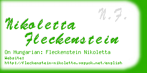 nikoletta fleckenstein business card